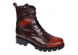 Oferta marimea 39Ghete dama din piele naturala cu siret si fermoar Amanda Maro LG215MM